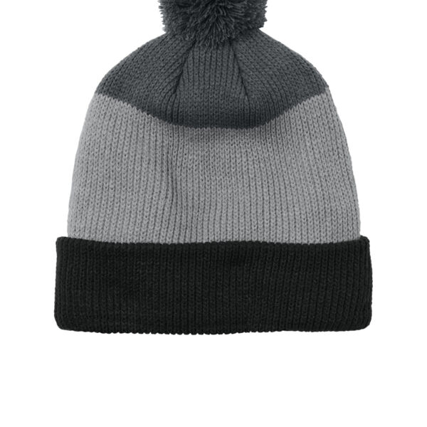 Cozy Striped Pom Beanie Thumbnail